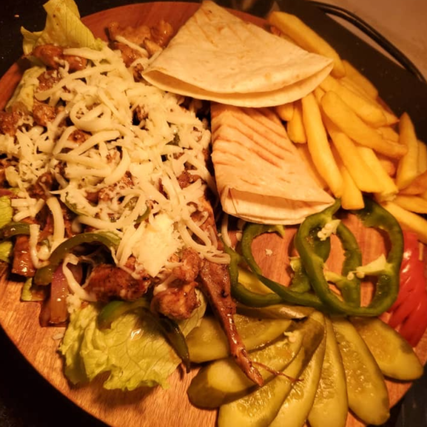 Fajita plate at the best Lebanese restaurant in Lagos