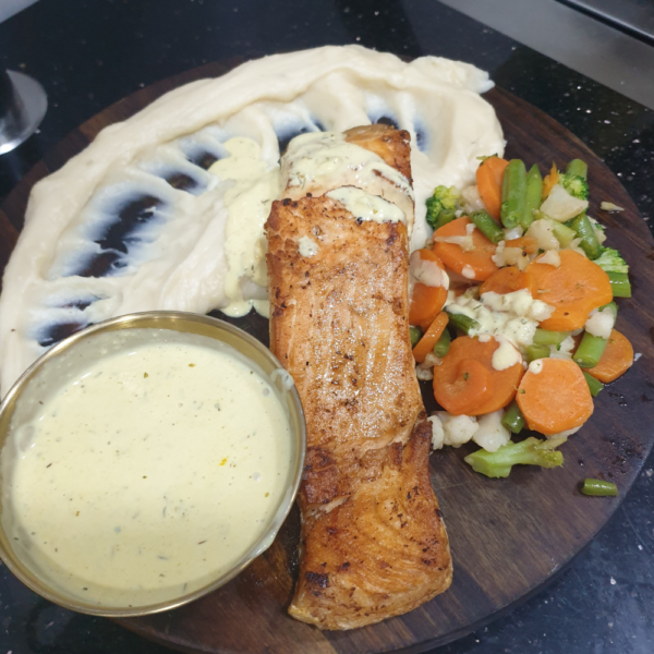 Grilled Salmon dishes is an amazing meal grilled to perfection at our restaurant in lagos