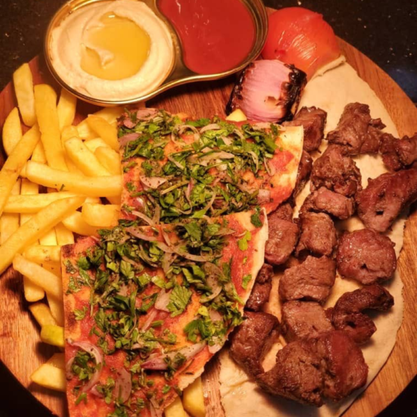 meat kebab at the best Lebanese restaurant