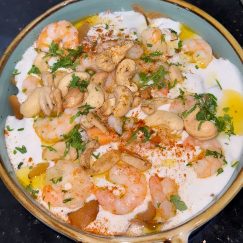 Shrimp fatteh at Bob's diner restaurant in lagos is an ideal breakfast idea