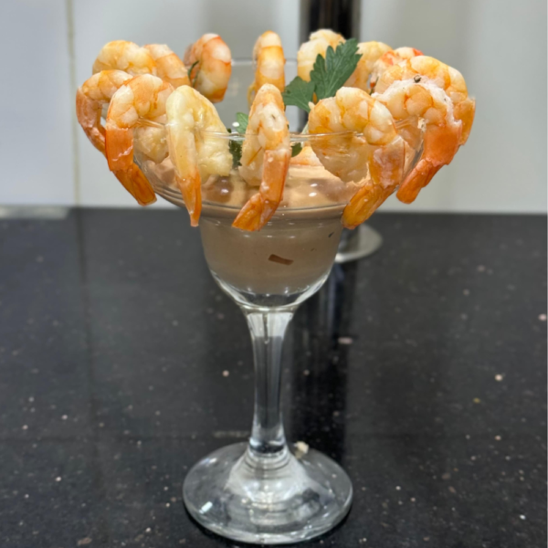 shrimp coctail is an amazing appetizer to enjoy at the best restaurant in Ikeja