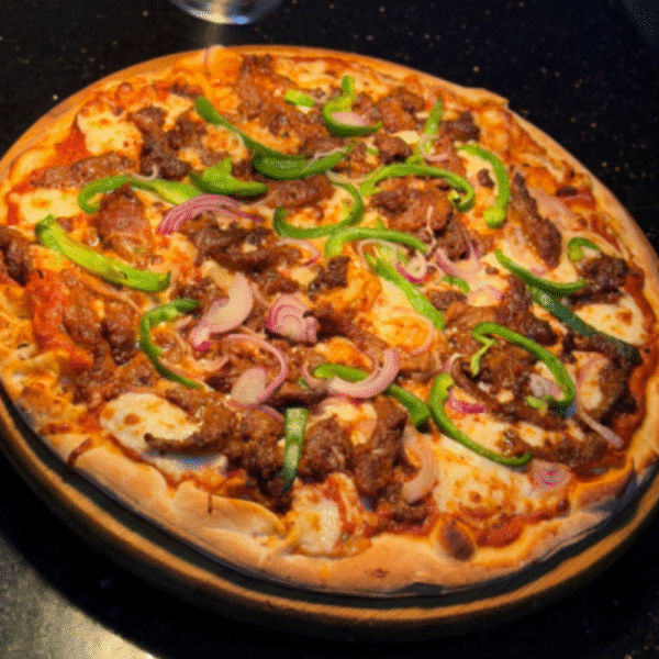 beef suya pizza